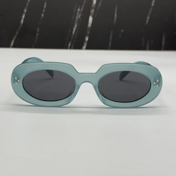 NEW CELINE CL40276U 93N GREEN OVAL WOMEN CELINE SUNGLASSES - Picture 3 of 10